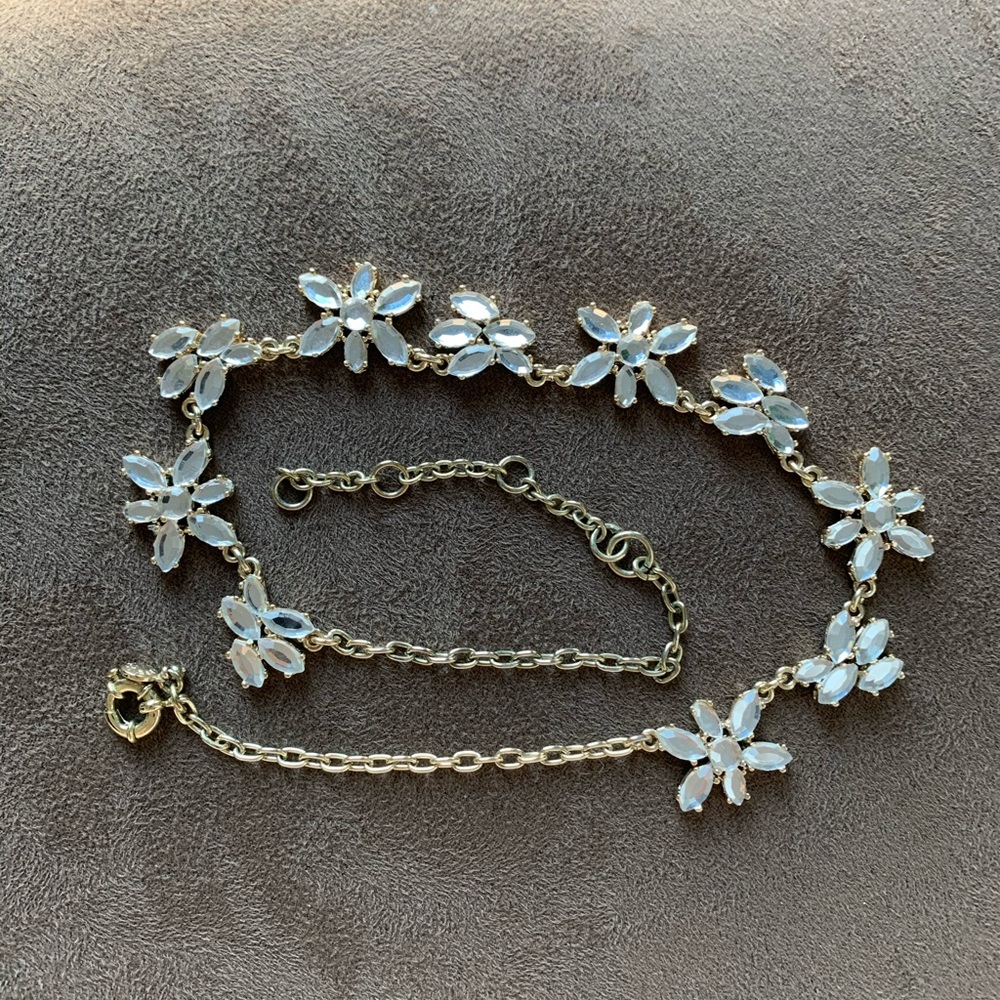 J. Crew gold and crystal necklace